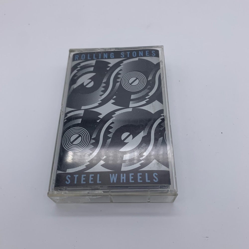 THE ROLLING STONES STEEL WHEELS CASSETTE TAPE OG 1989 ROCK BLUES RARE VINTAGE